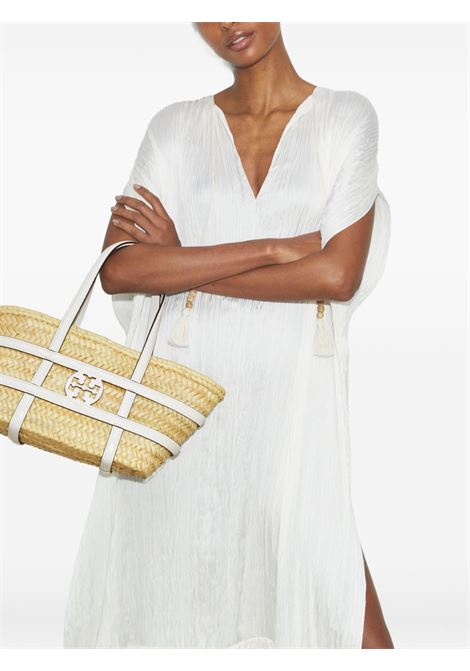 Borsa a mano Ella in raffia in beige Tory burch - donna TORY BURCH | 169396101